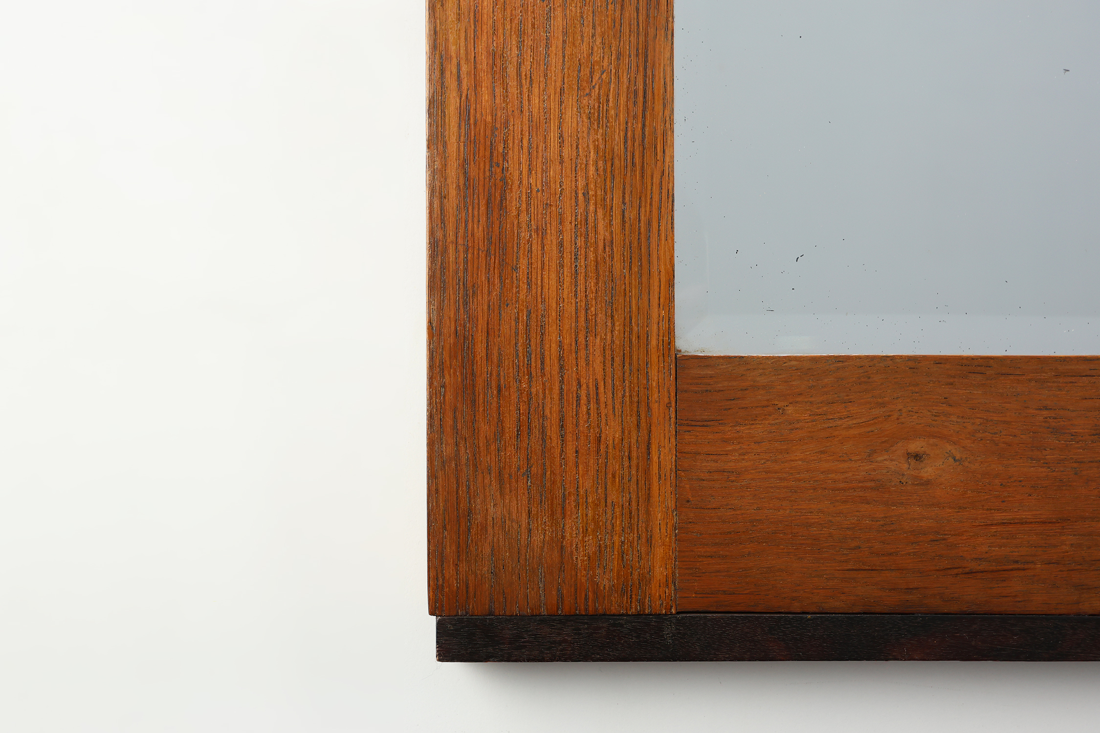 Amsterdam School style solid Oak Mirror, The Netherlands ca. 1915thumbnail